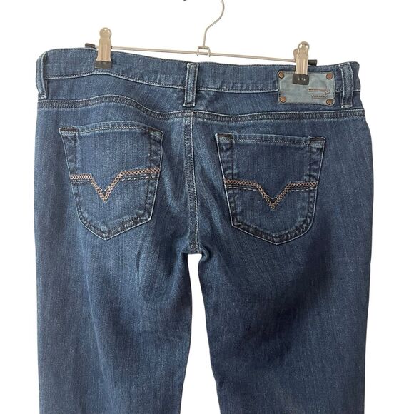 Diesel Womens 29 Liv Jeans Slim Straight Low Rise Dark Blue Stretch Y2K - Picture 9 of 10